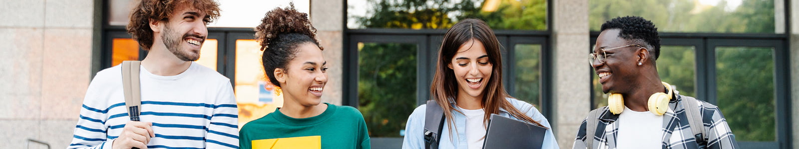 young adults smiling