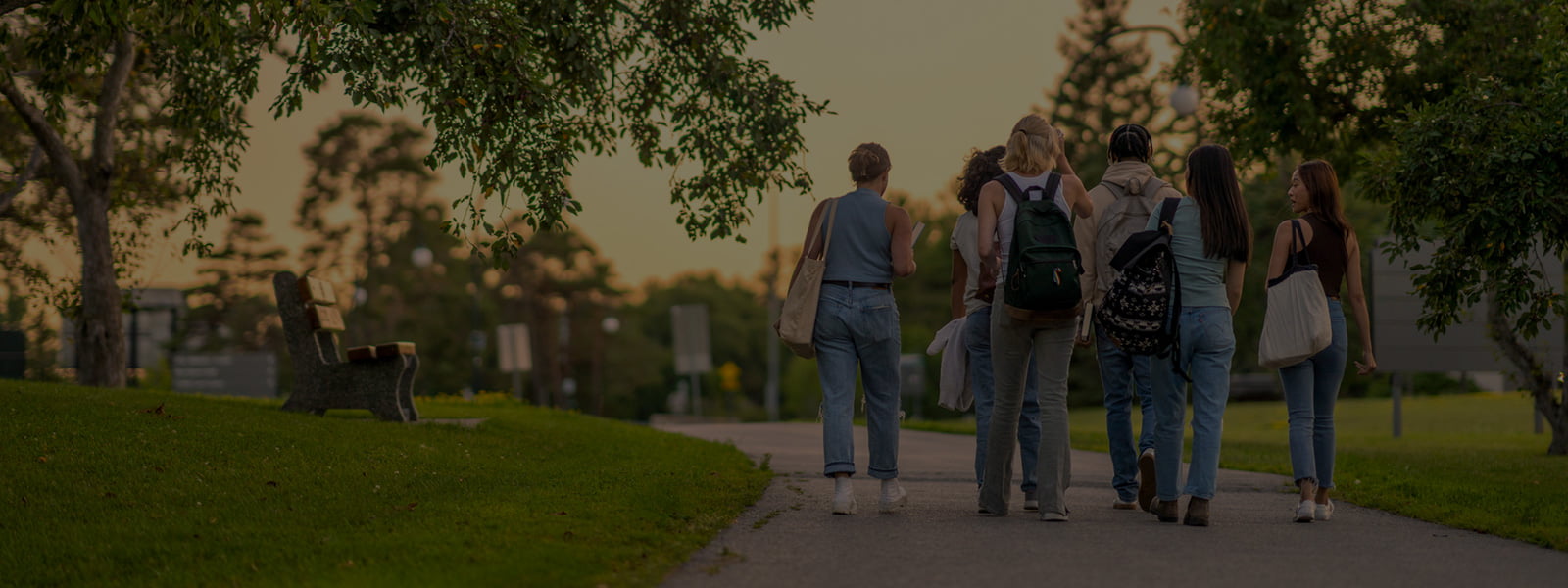 students walking outdoors
